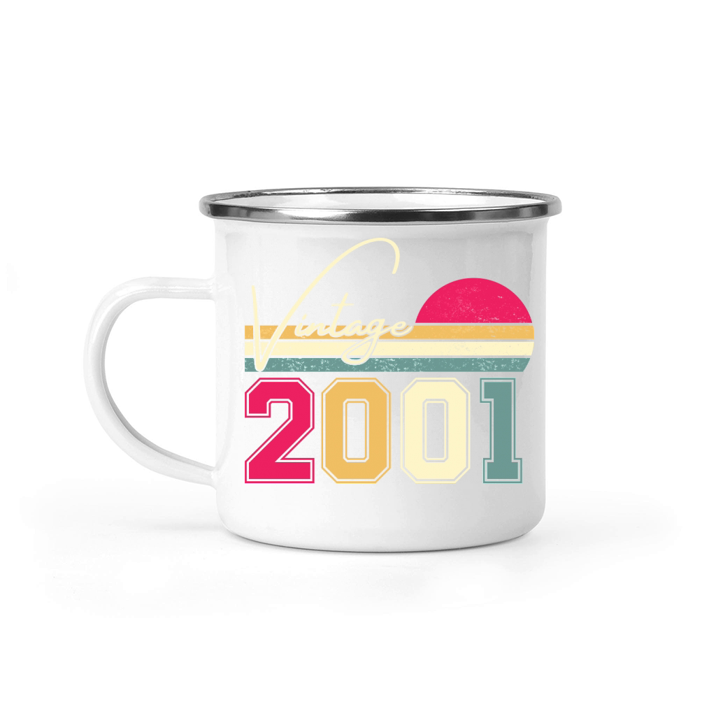 Birthday  Vintage Classic Born In 2001 Camping Mug