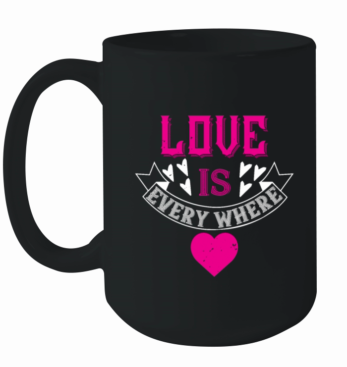 Valentine Day T-Shirt Ceramic Mug