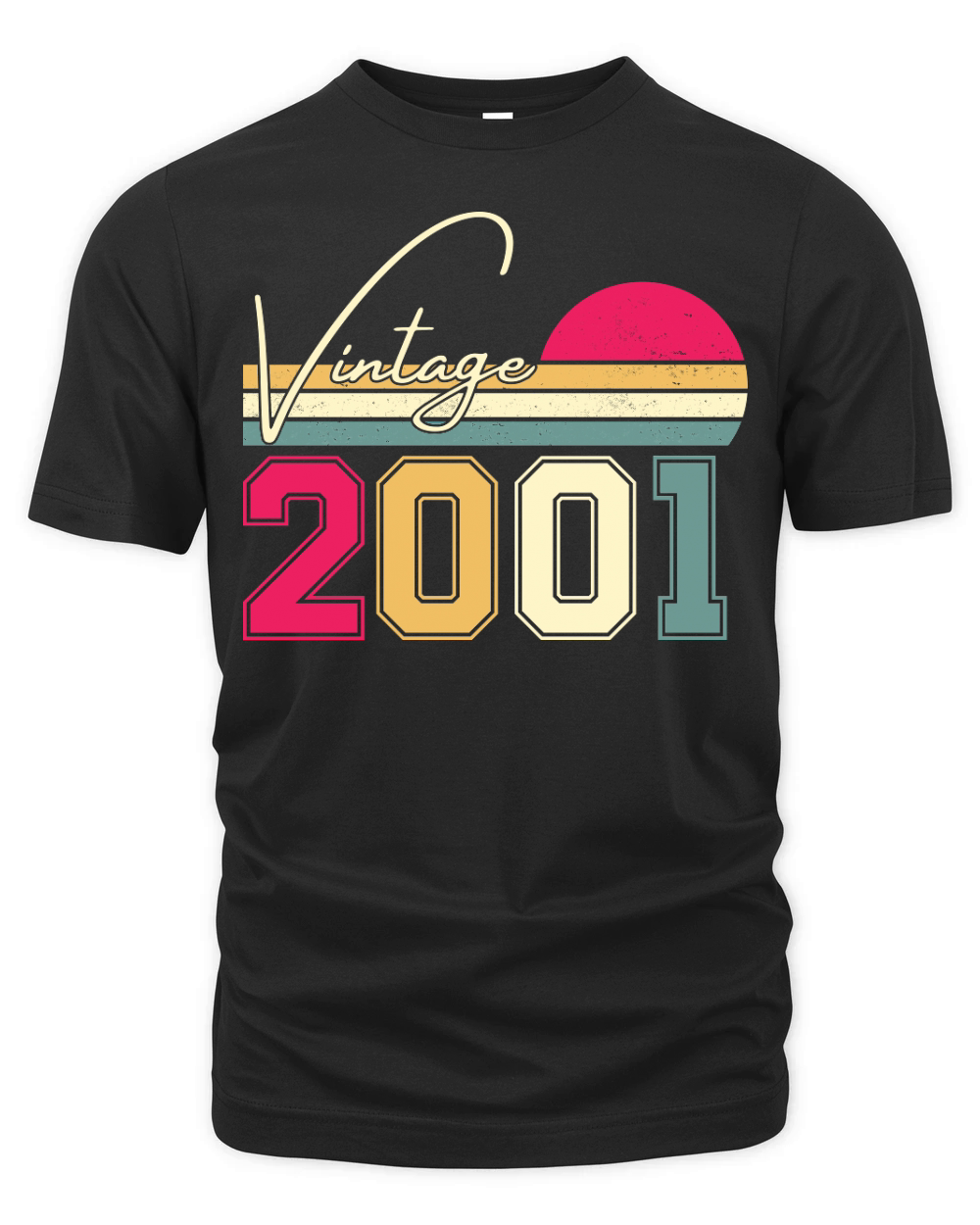 Birthday  Vintage Classic Born In 2001 Organic Unisex T-shirt