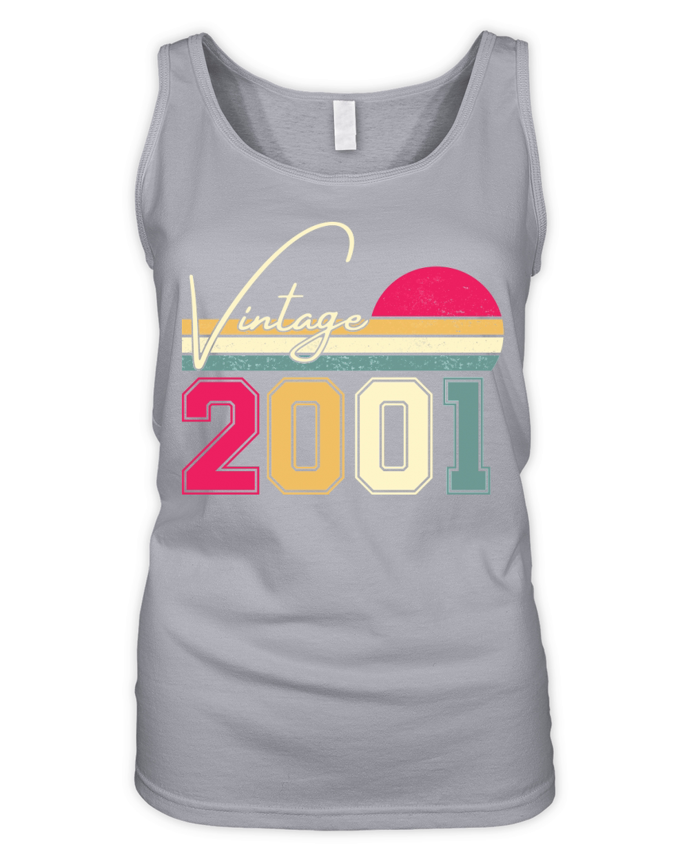 Birthday  Vintage Classic Born In 2001 Organic Women's Tank Top