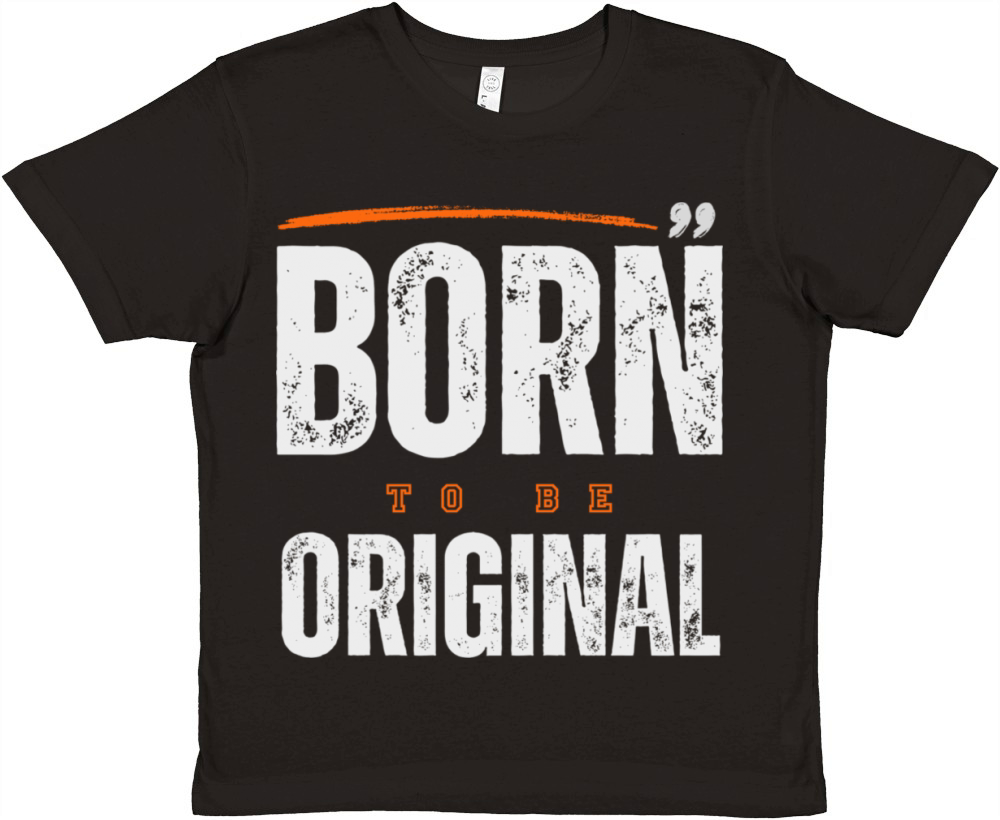 Black Modern Modern Typography Quotes T shirt Premium Kids Crewneck T-shirt