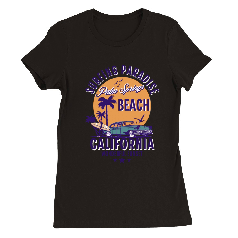 Palm Springs California Premium Womens Crewneck T-shirt