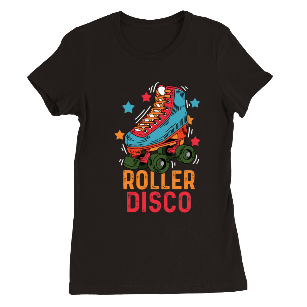 Roller Disco Roller Skate Fan Gift Premium Womens Crewneck T-shirt