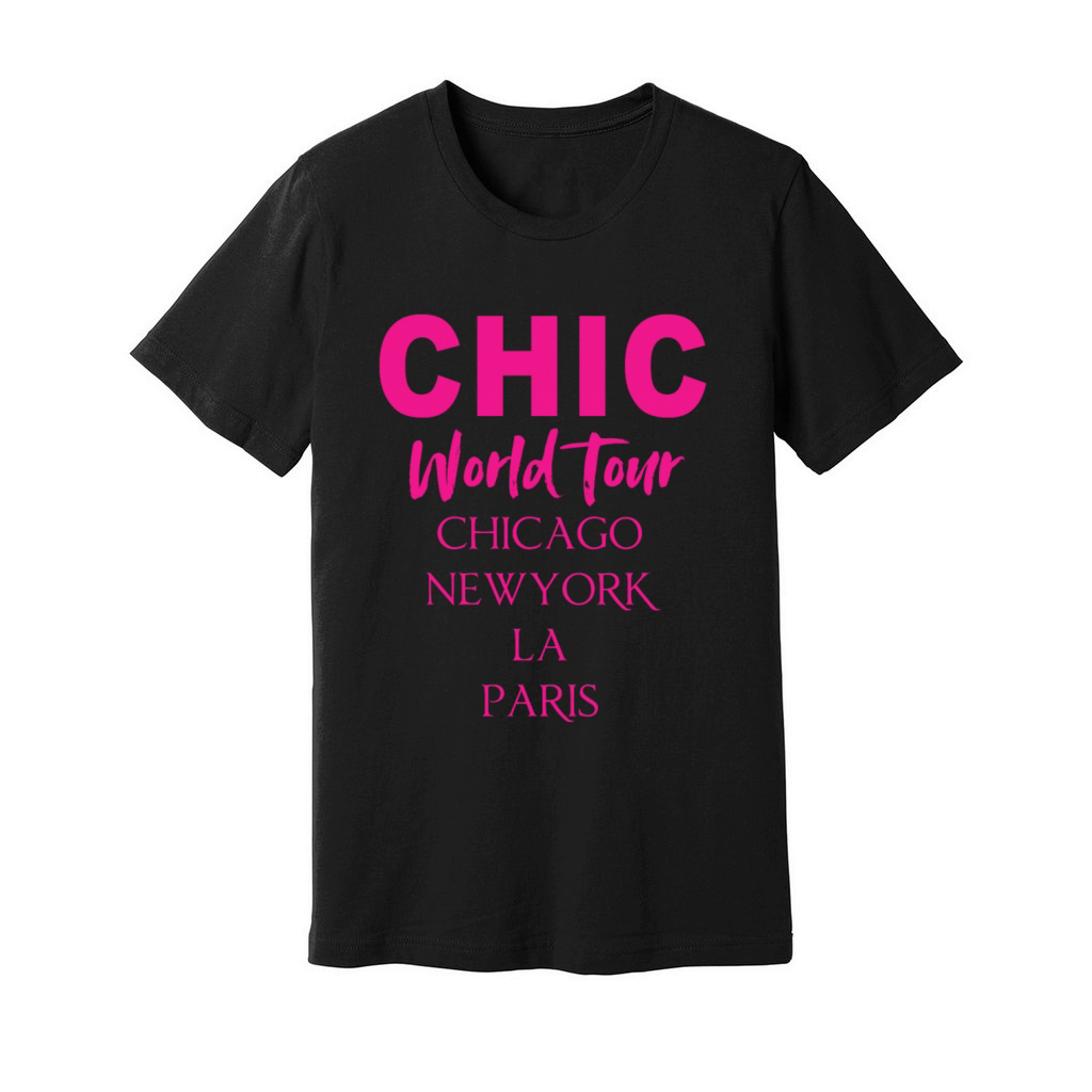 chic world tour Unisex Jersey Tee
