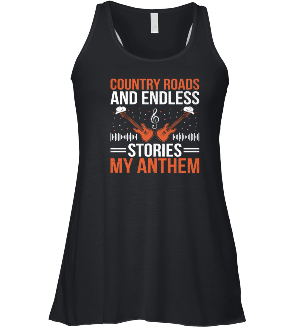 County Music Vintage Music Lover Western Country C Women's Flowy Tank Top