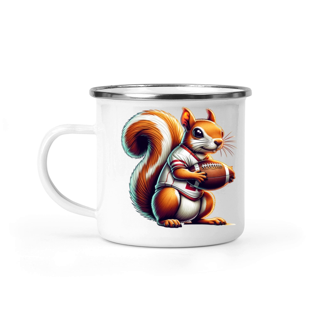 American Football Squirrel Cute Animal Lover Camping Mug