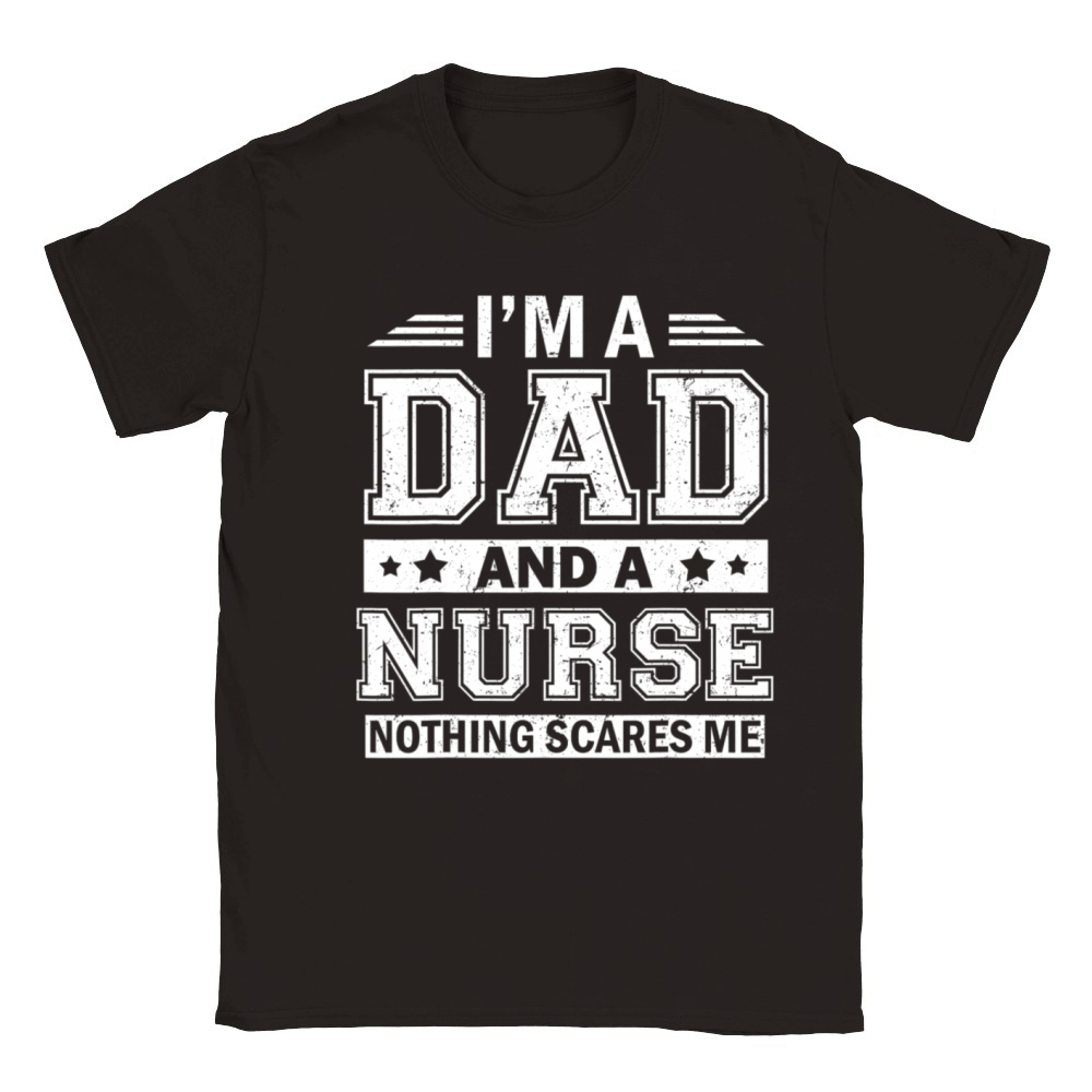 Im A Dad And A Nurse Nothing Scares Me Classic Kids Crewneck T-shirt