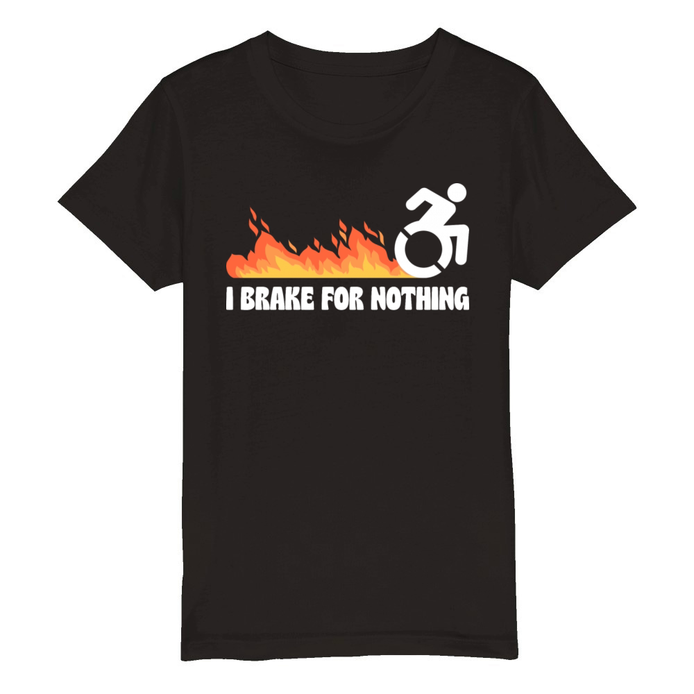 i brake for nothing Organic Kids Crewneck T-shirt