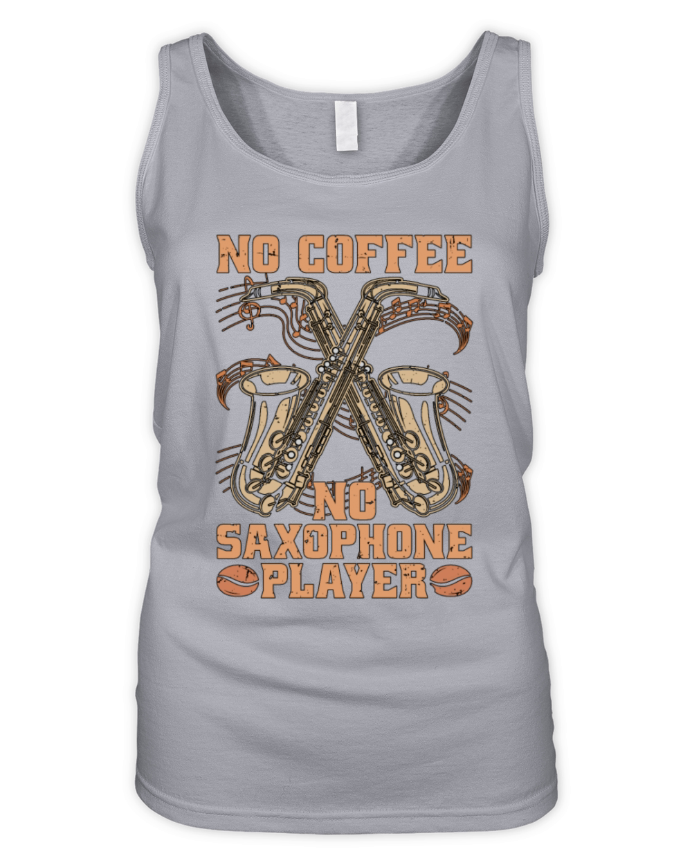 Saxophone Player No Coffee Jazz Music Coffee Lover Organic Women's Tank Top