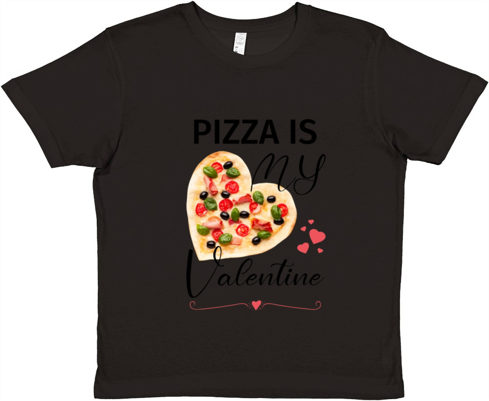 PIZZA is my valentine Premium Kids Crewneck T-shirt