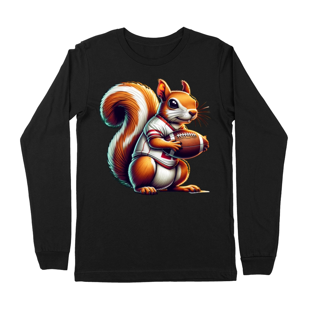 American Football Squirrel Cute Animal Lover Premium Long Sleeve