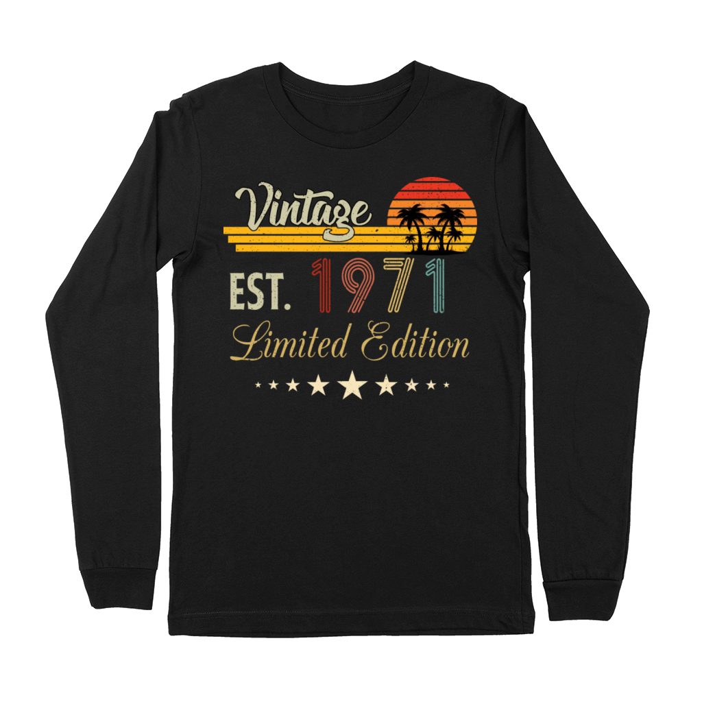 Vintage Est 1971 Limited Edition Birthday Premium Long Sleeve