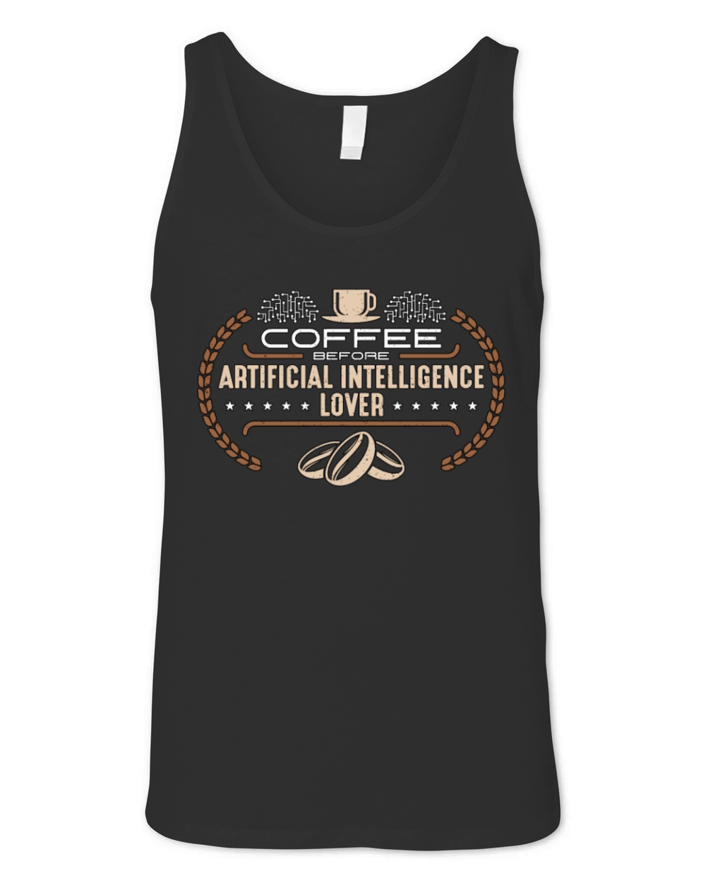 Artificial Intelligence Coffee Robots Coffee Lover Unisex Jersey Tank