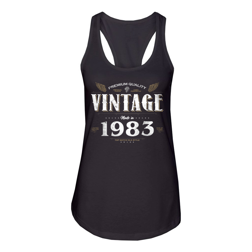 41 Years Old Vintage 1983 Limited Edition 41st Women's Racerback Tank
