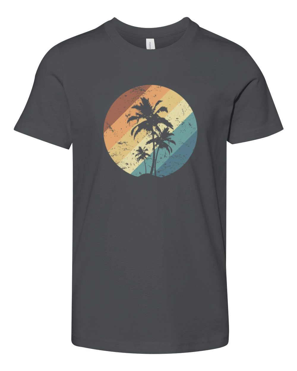 Palm Island Tree Vacation Beach Youth Unisex Jersey Tee
