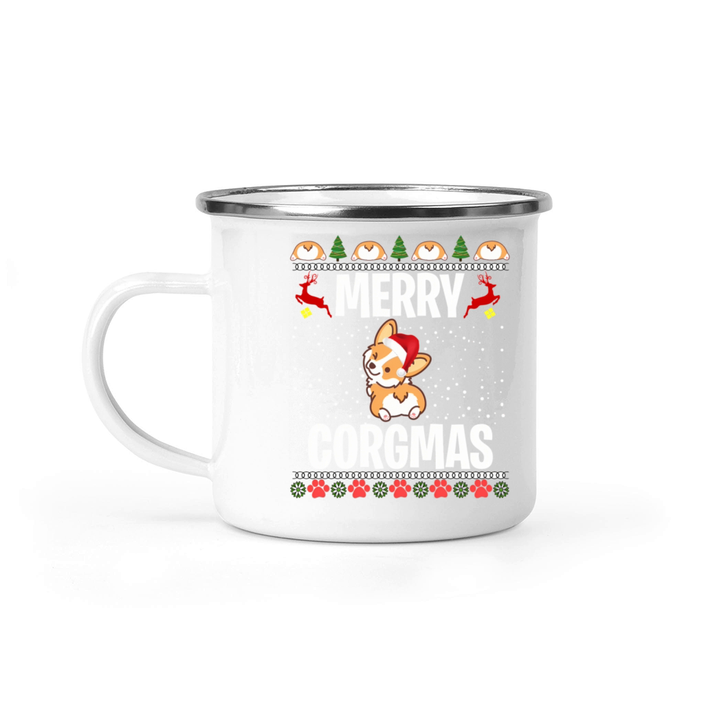 Corgi Ugly Merry Corgmas Santa Corgi Camping Mug