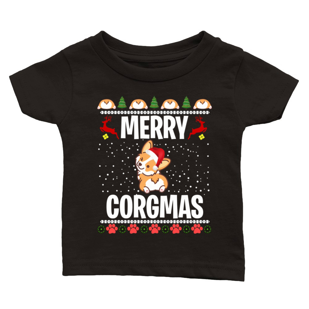 Corgi Ugly Merry Corgmas Santa Corgi Classic Baby Crewneck T-shirt