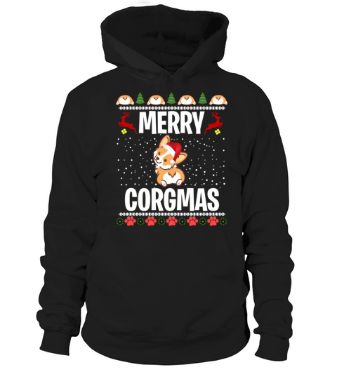 Corgi Ugly Merry Corgmas Santa Corgi Hoodie Unisex