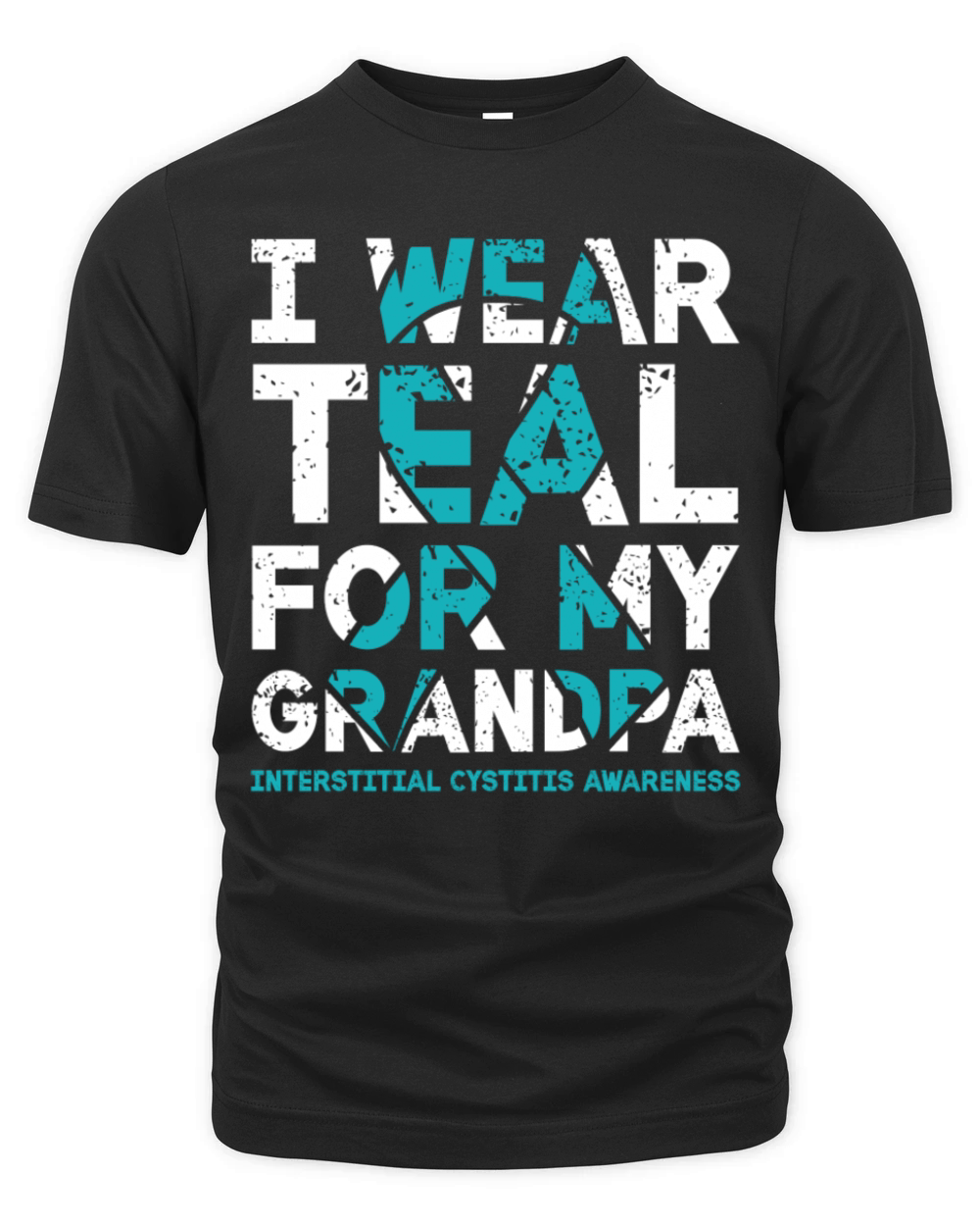 I Wear Teal For My Grandpa Interstitial Cystitis Organic Unisex T-shirt
