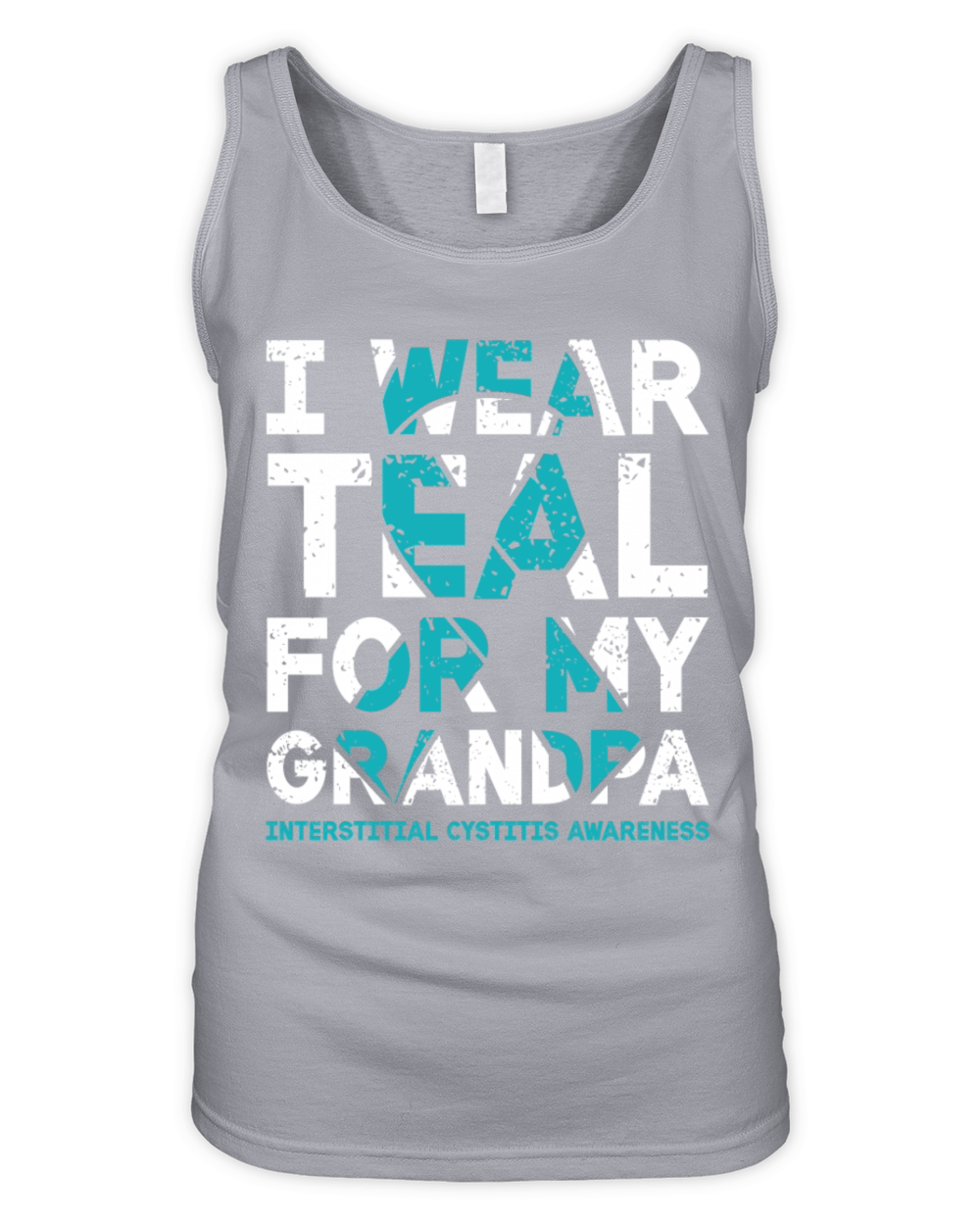 I Wear Teal For My Grandpa Interstitial Cystitis Organic Women's Tank Top