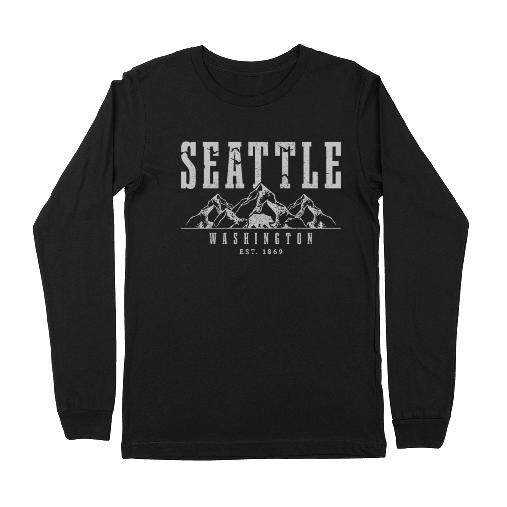 Seattle Washington Souvenir Gift Premium Long Sleeve