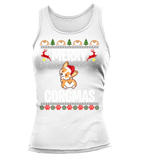 Corgi Ugly Merry Corgmas Santa Corgi Tank top Woman