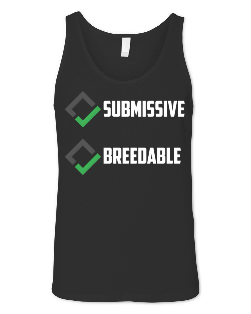 Submissive And Breedable Saying Unisex Jersey Tank