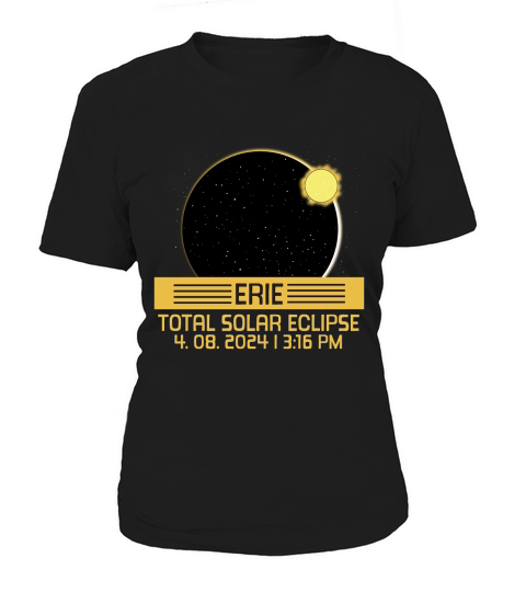 Erie Total Solar Eclipse 4.08. 2024 Women's T-Shirt