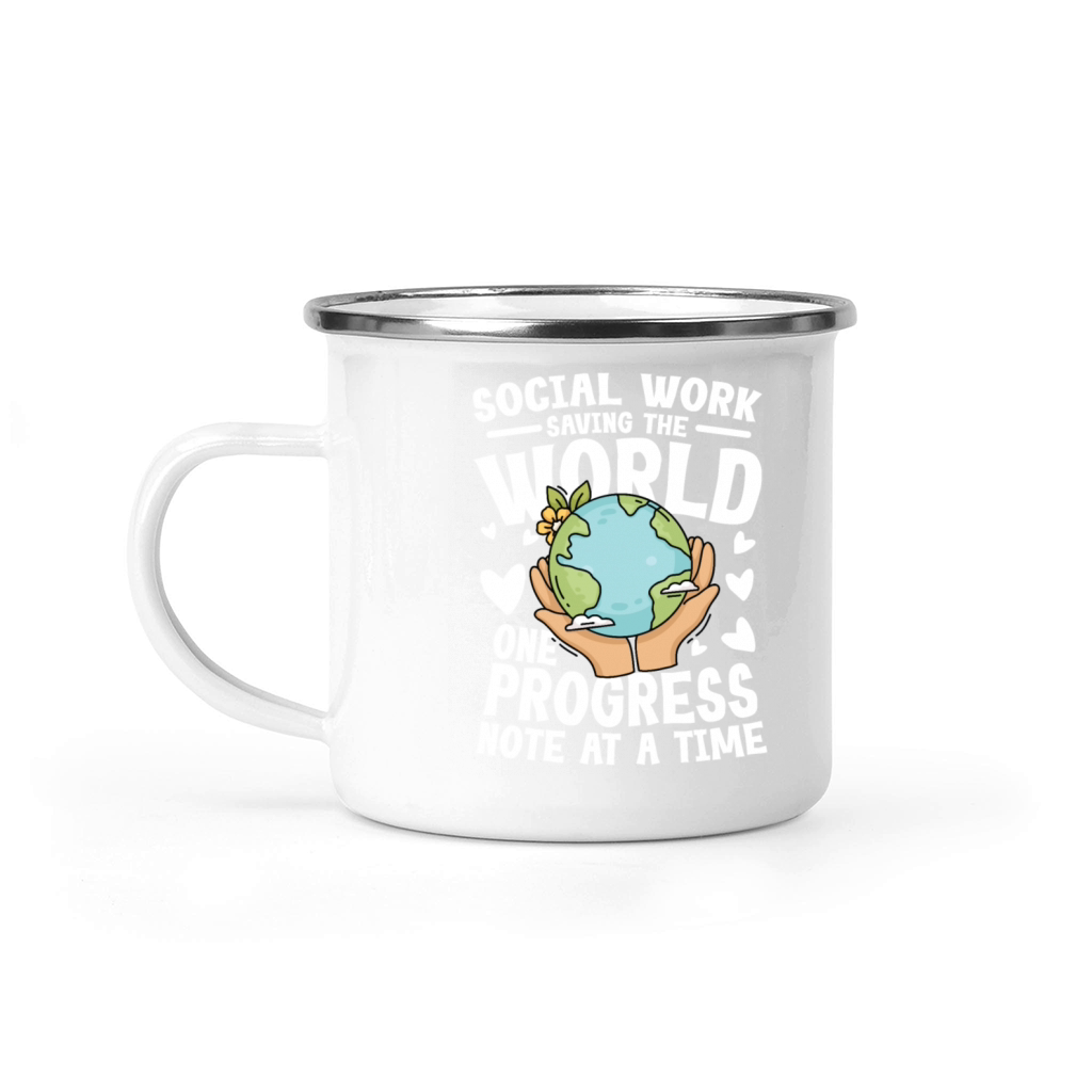 Social Worker Saving The World for a Social Camping Mug