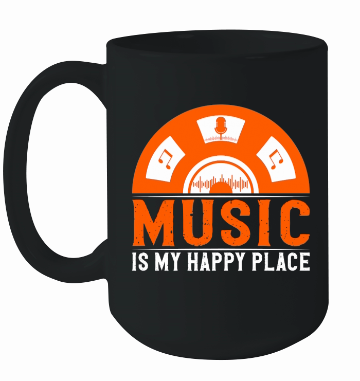 Music is My Happy Place Ceramic Mug