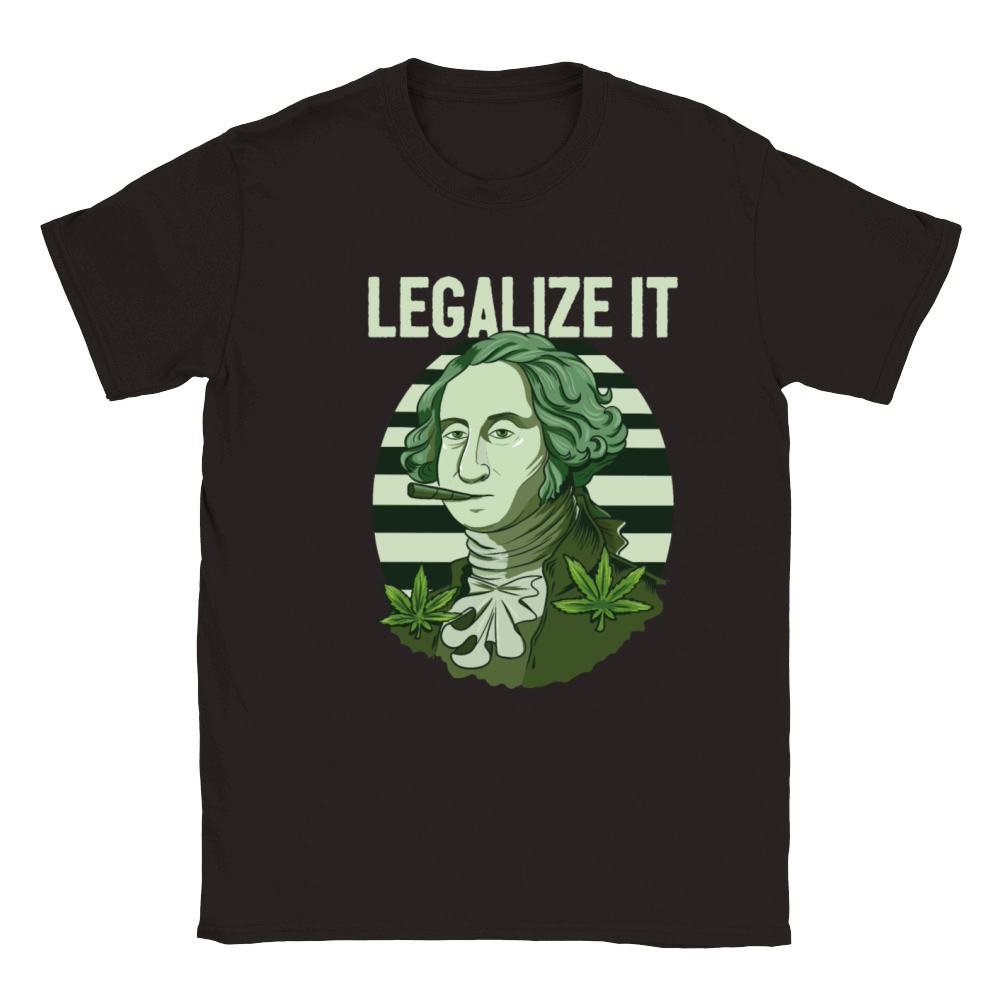 Legalize It Weed Marijuana Cannabis Washington Classic Kids Crewneck T-shirt