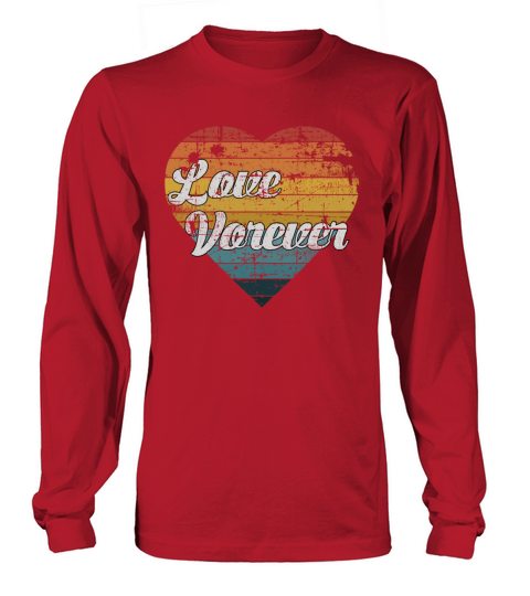 Love forever awesome retro vintage art Long sleeved Unisex