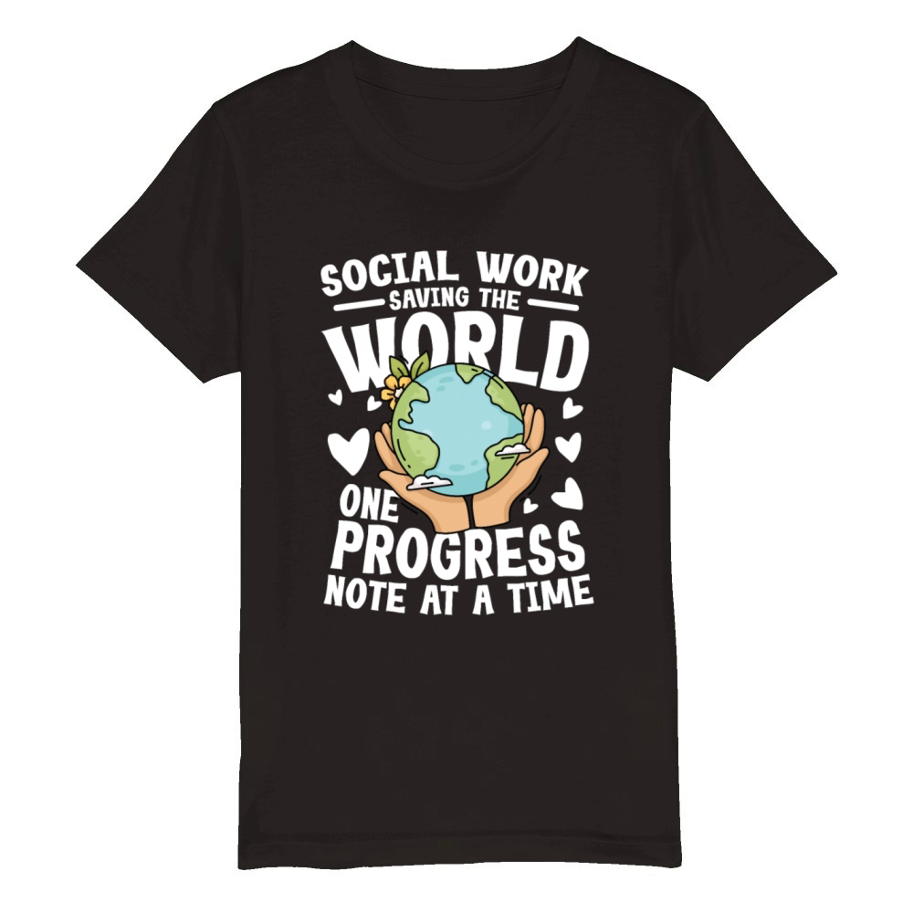 Social Worker Saving The World for a Social Organic Kids Crewneck T-shirt