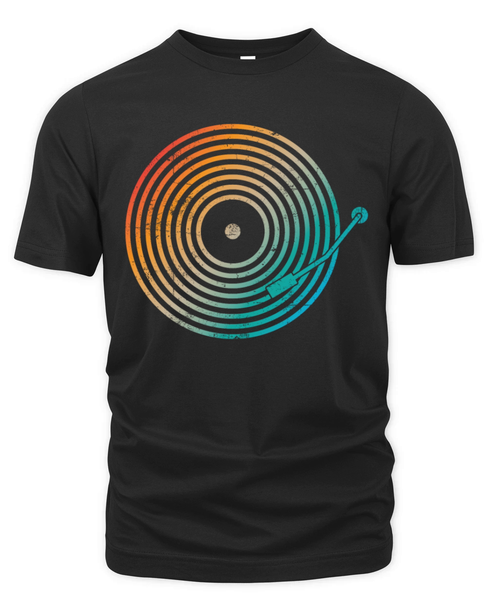 Colorful Music Record Vintage Organic Unisex T-shirt