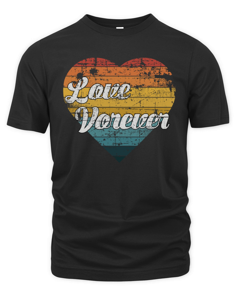 Love forever awesome retro vintage art Organic Unisex T-shirt