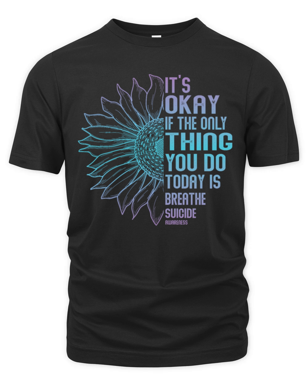 Mental Health Warrior Purple and Teal Organic Unisex T-shirt