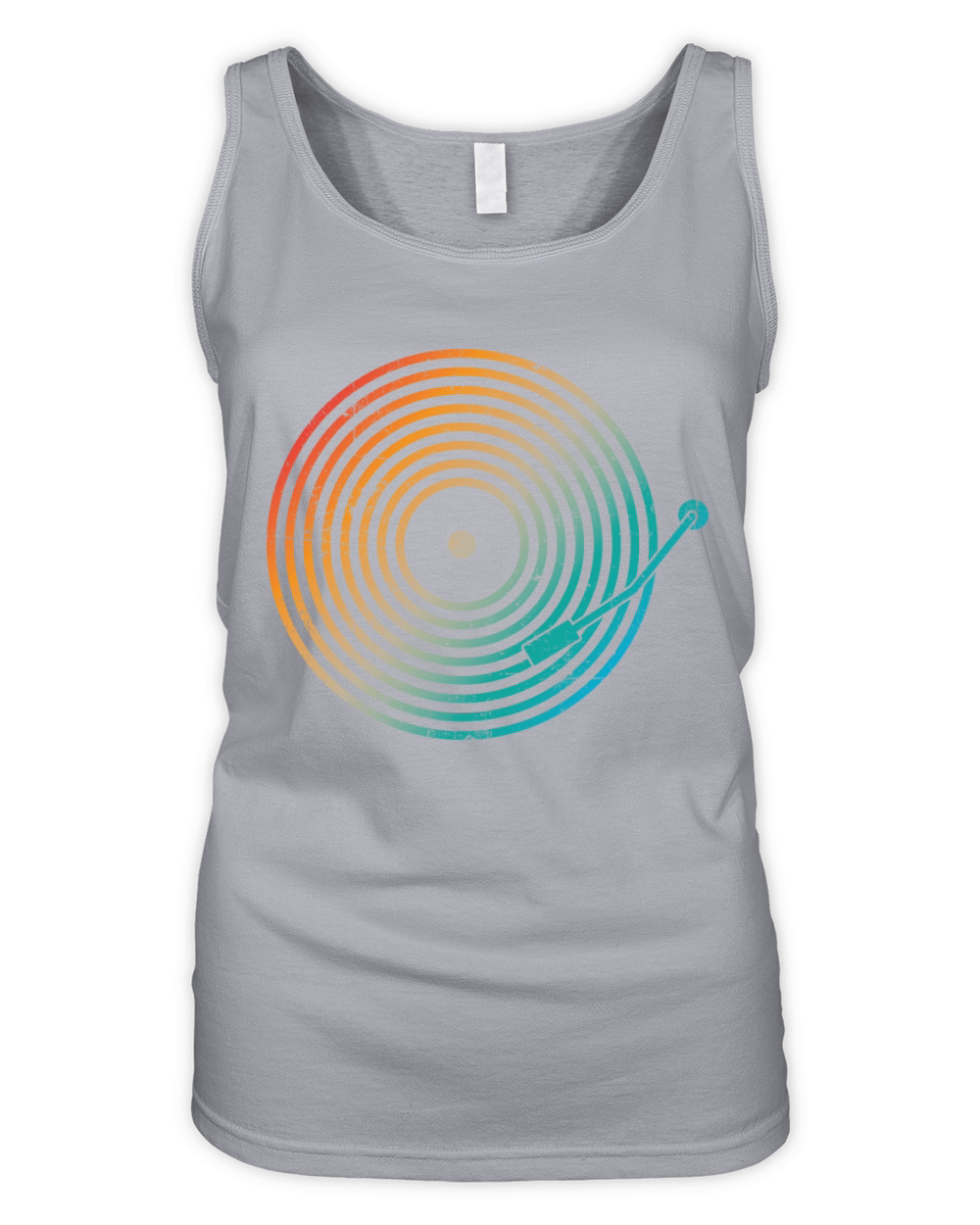 Colorful Music Record Vintage Organic Women's Tank Top