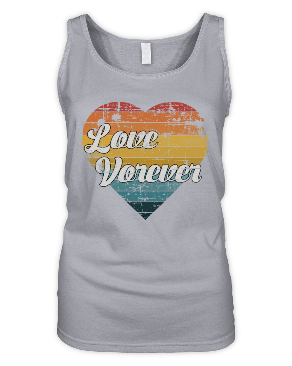 Love forever awesome retro vintage art Organic Women's Tank Top