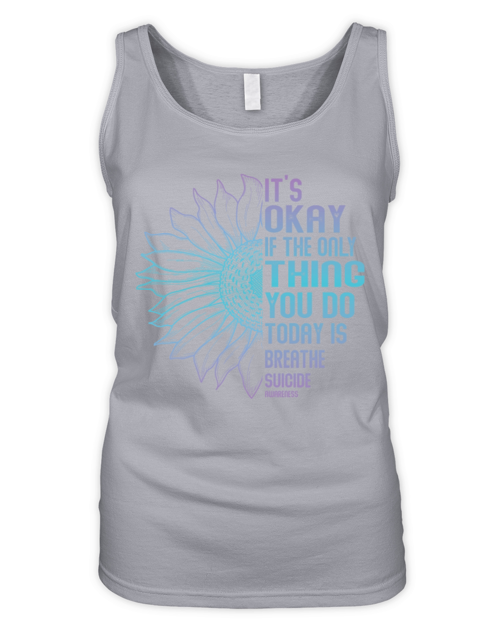 Mental Health Warrior Purple and Teal Organic Women's Tank Top