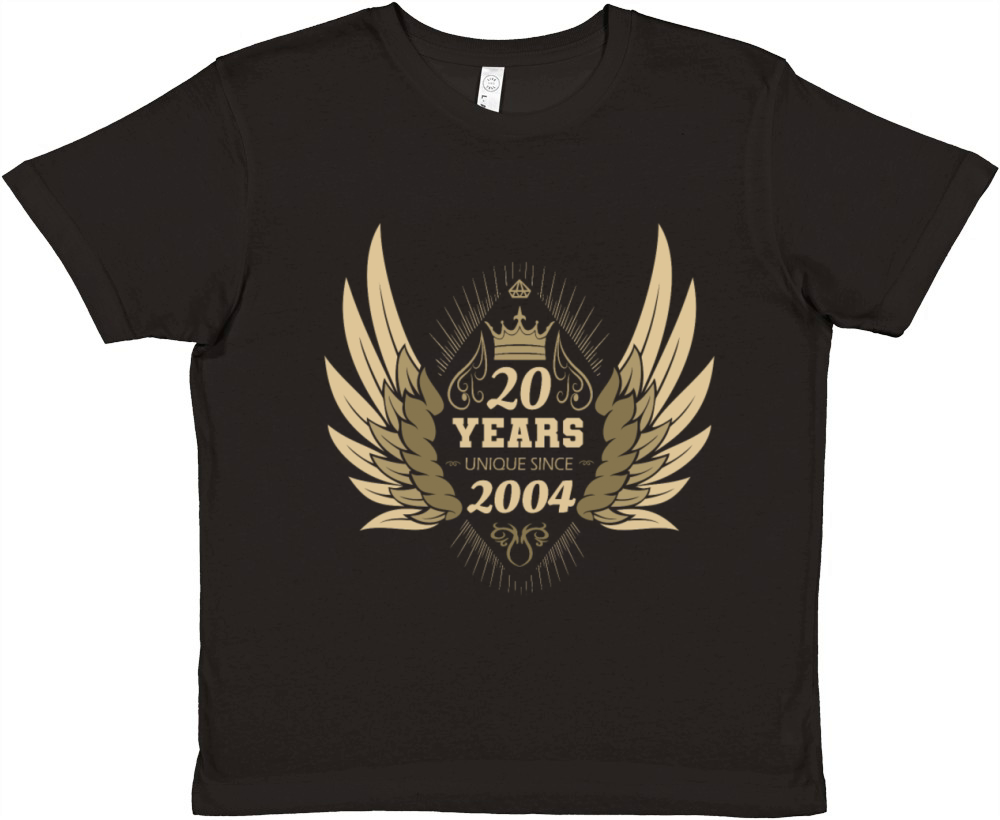 20th birthday vintage 2004 angel wings Premium Kids Crewneck T-shirt