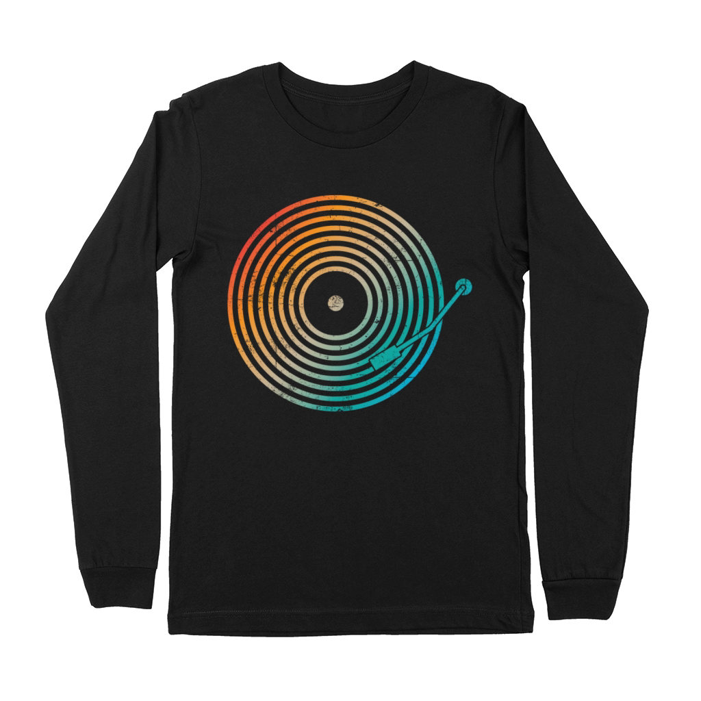 Colorful Music Record Vintage Premium Long Sleeve
