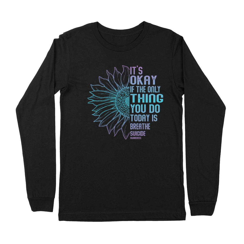 Mental Health Warrior Purple and Teal Premium Long Sleeve