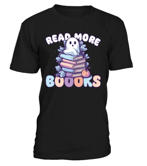 Groovy Read More Boooks Ghost Halloween T-Shirt Unisex