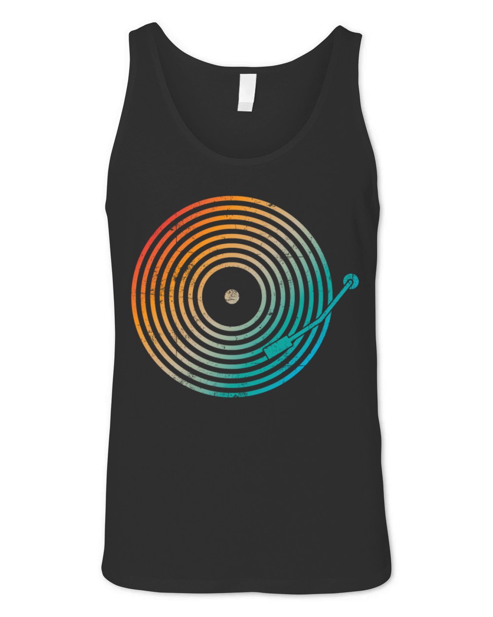 Colorful Music Record Vintage Unisex Jersey Tank