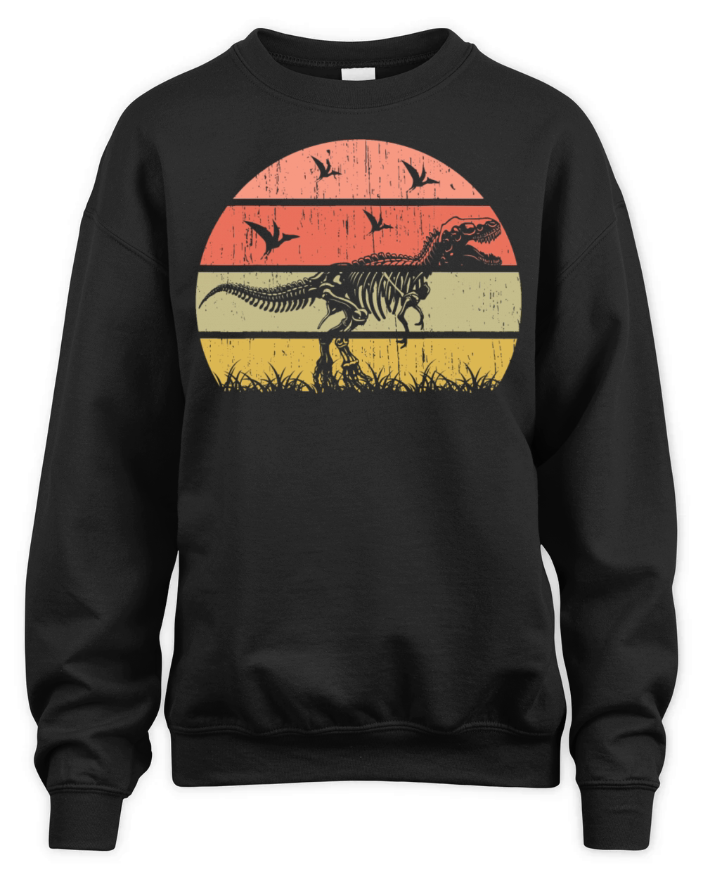 Lucasaurus dinosaur bats skeleton t-rex Halloween Unisex Premium Crewneck Sweatshirt