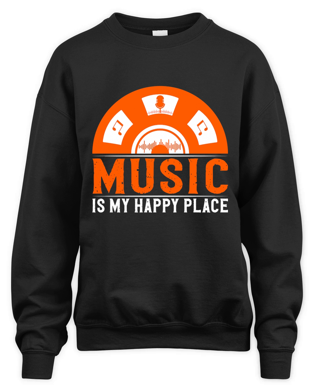 Music is My Happy Place Unisex Premium Crewneck Sweatshirt