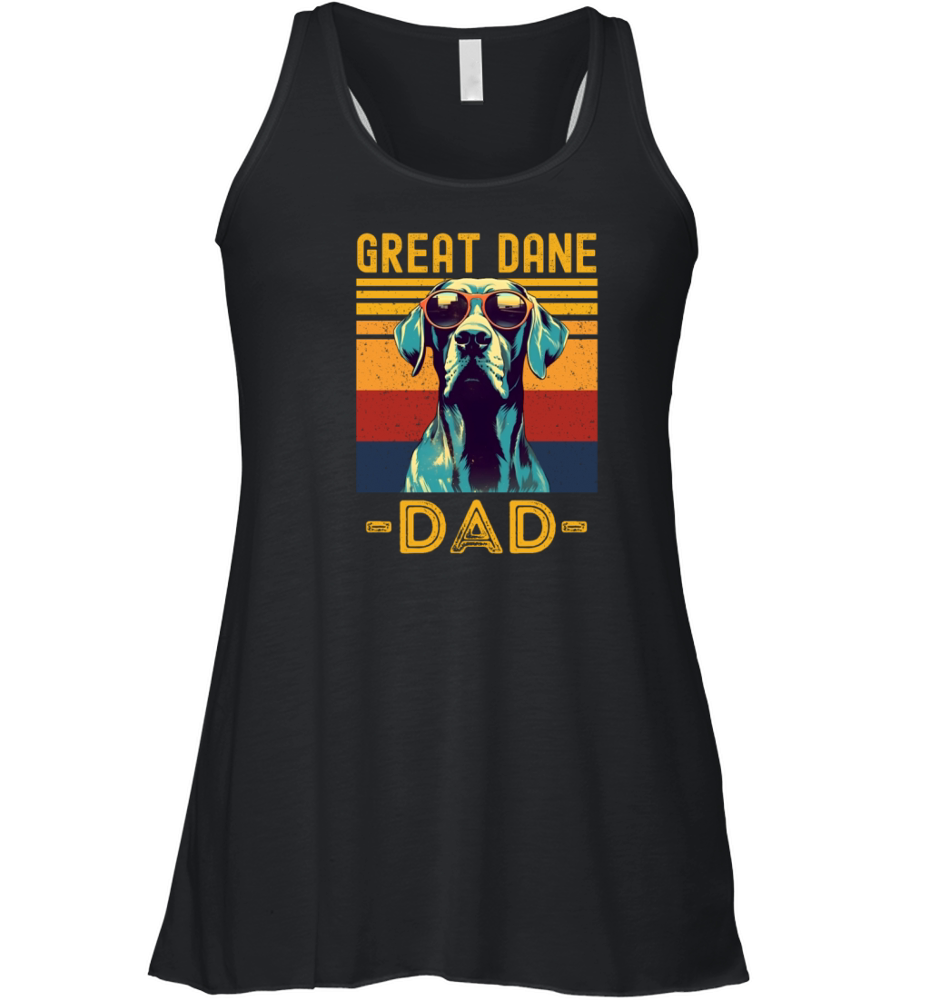 Great dane dad retro Women's Flowy Tank Top
