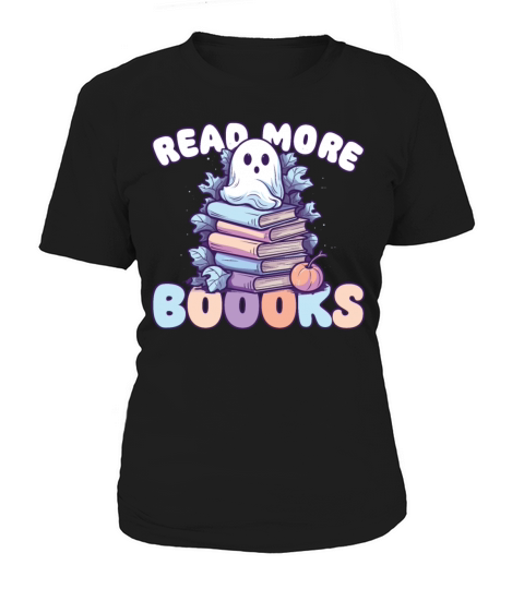 Groovy Read More Boooks Ghost Halloween Women's T-Shirt