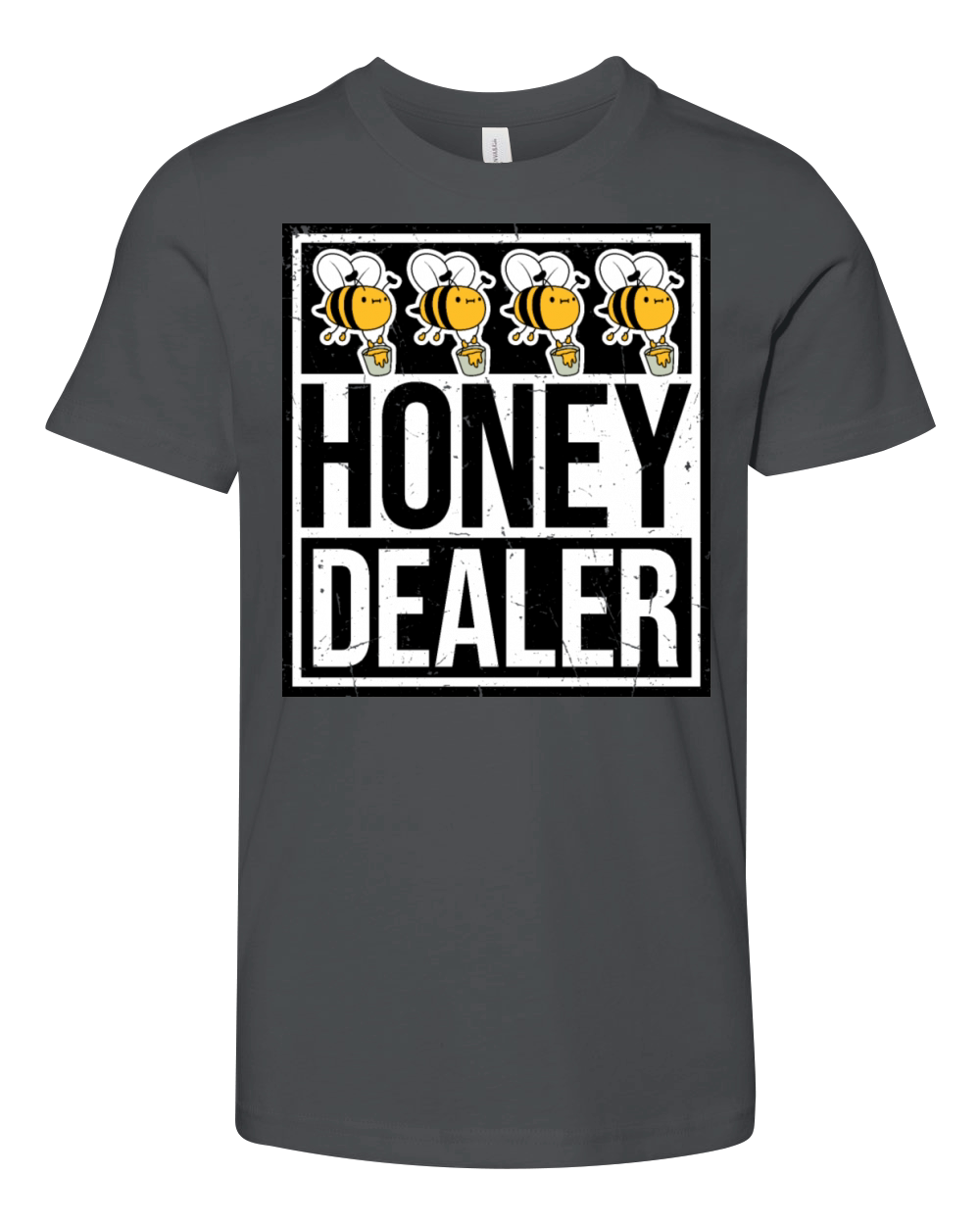 Honey Dealer Quote Cute Bee Bucket Love Beekeeper Youth Unisex Jersey Tee
