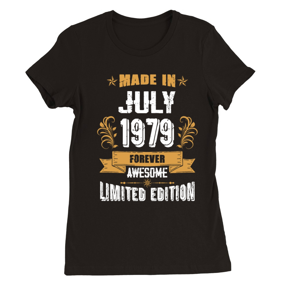 July 1979 Vintage Birthday Present Premium Womens Crewneck T-shirt